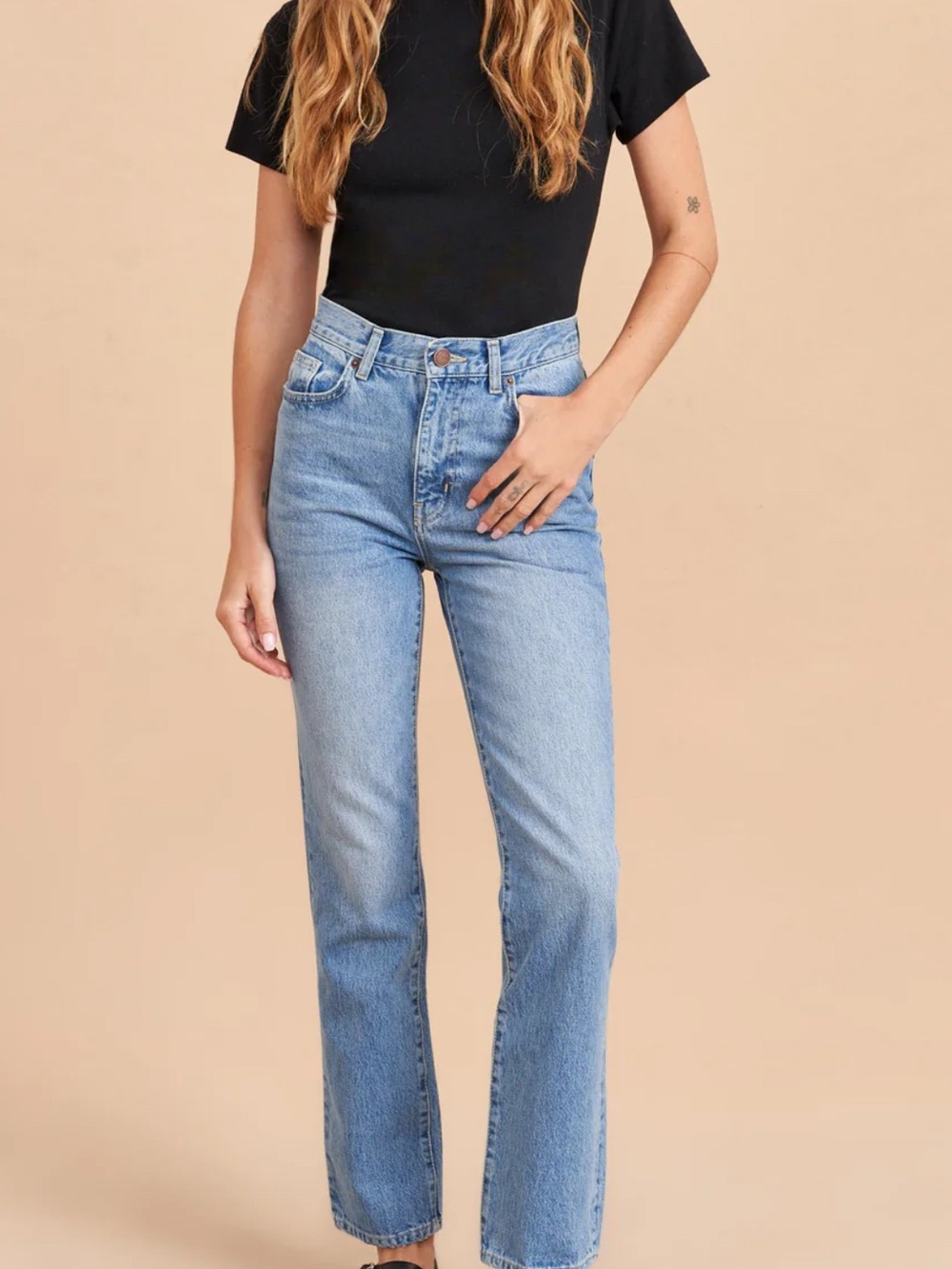 NWOT La Ligne High-Rise Straight Leg Jeans Size 34